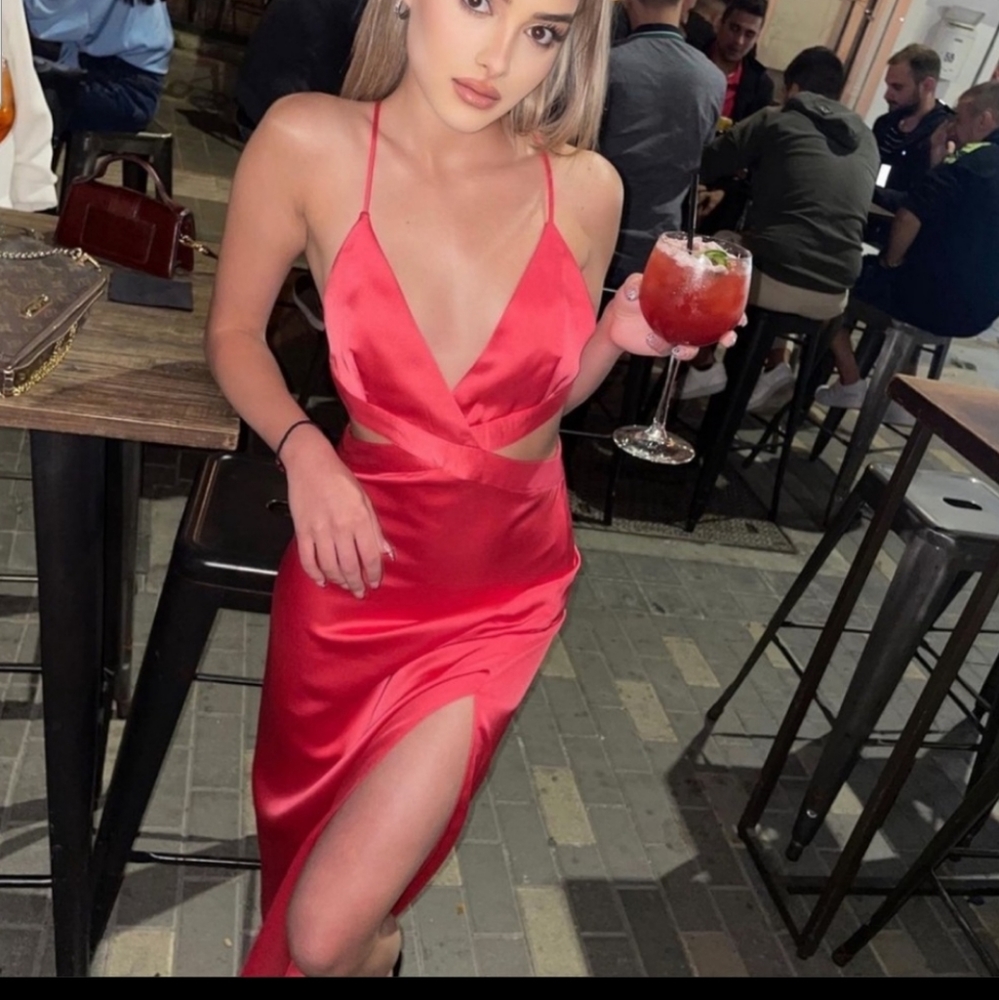Zara Satin effect Cut out dress - Picture 14 of 16